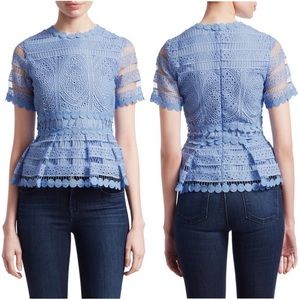 Maje Loseray Peplum Lace Top